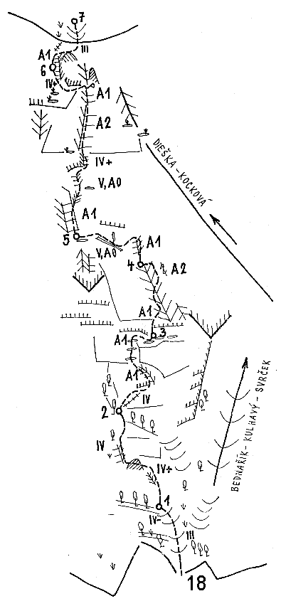 Route topo:18. Kulhavý-Lenart-Súlovský Prostr. v. (V,A2, AF:8)